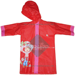 Red Children's Strong reusable pvc rain gear